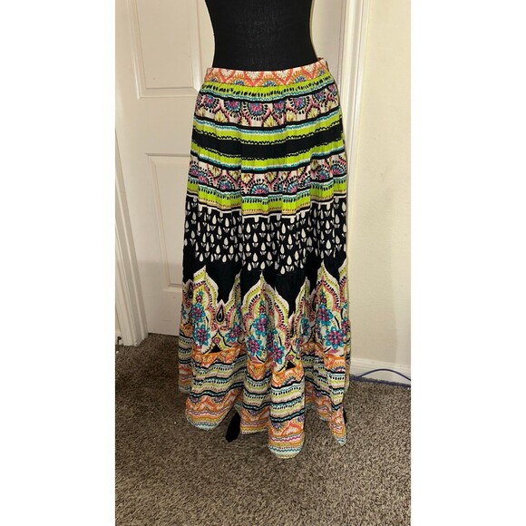 Vintage Soft surroundings boho gypsy funky festival maxi skirt size TALL MEDIUM - Picture 2 of 9